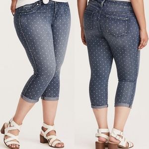 Torrid Cropped Jeggings w/Heart Print